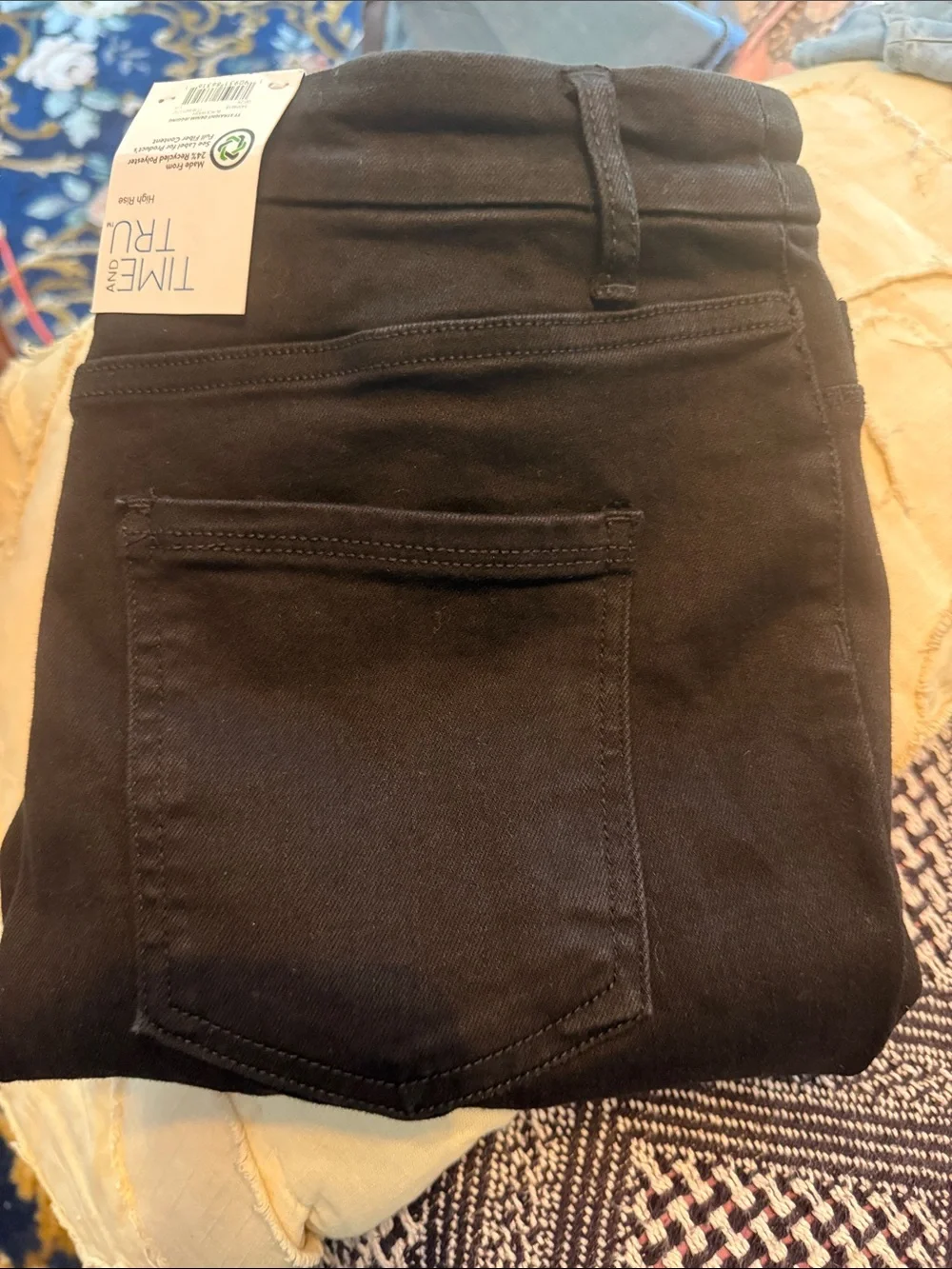 Time‎ and Tru Black Straight Denim Jeggings- NWT